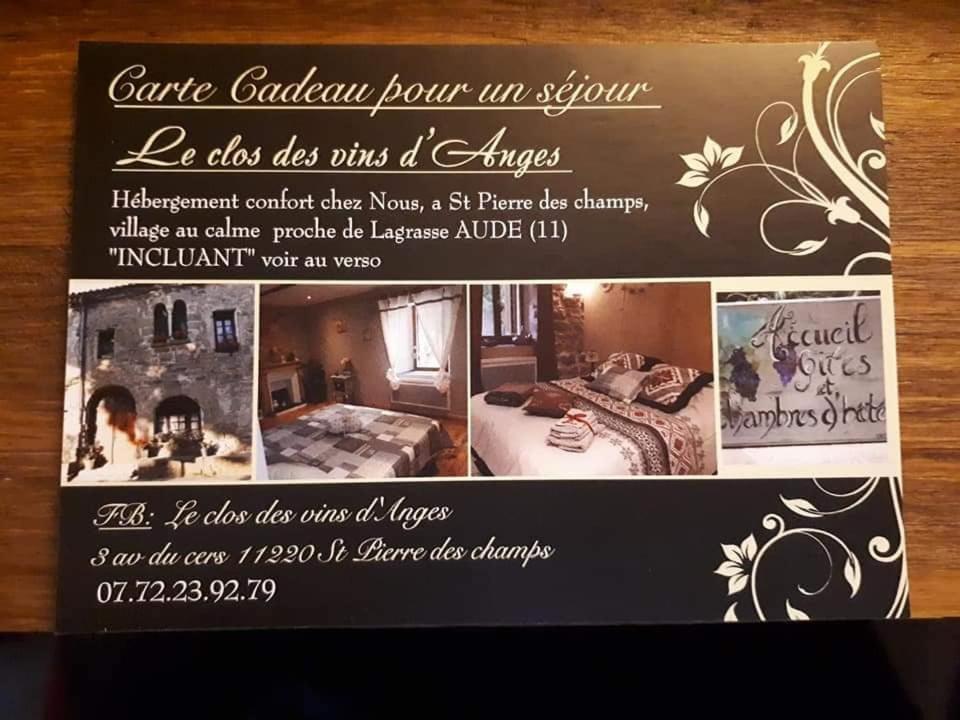 Chambre D'Hote Au Jardin Le Clos Des Vins D'Anges Saint-Pierre-des-Champs ภายนอก รูปภาพ
